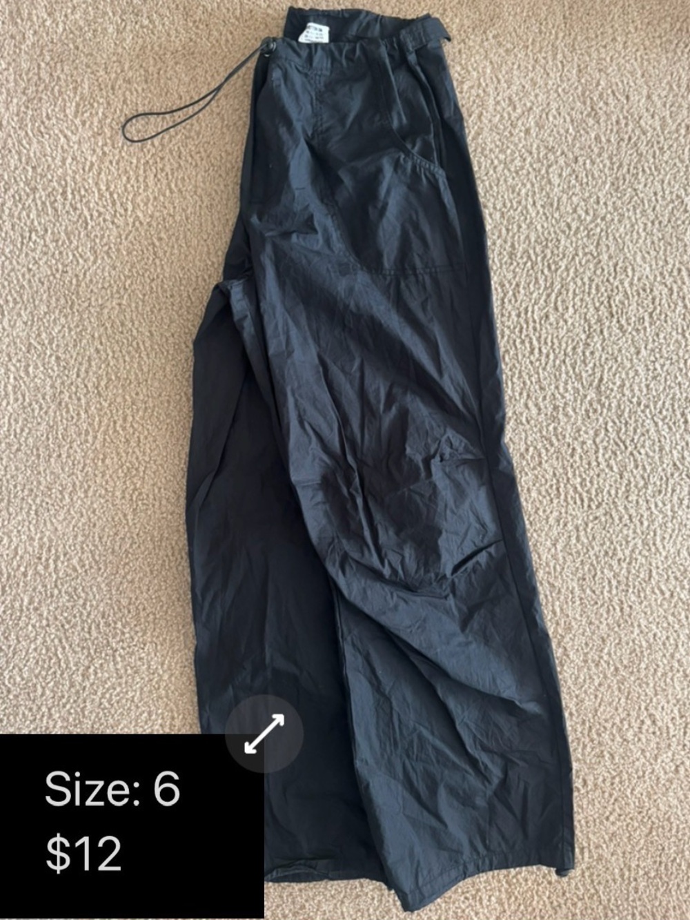 Men's Black Casual Drawstring Pants